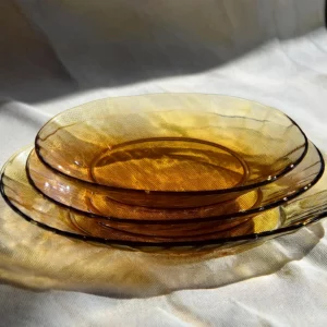 Assiettes ronde marron
