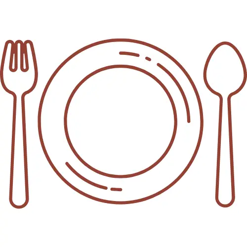 assiette et couverts