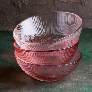 Bol en verre rose