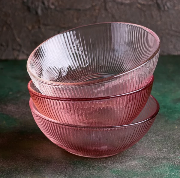 Bol en verre rose